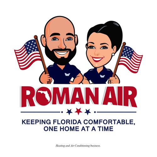 Mascot character logo for Florida’s HVAC Leader