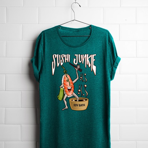 SUSHI JUNKIE - WINNING T-Shirt print design