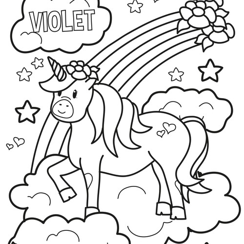  Unicorn colouring book