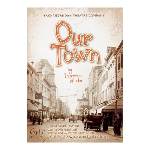 Our Town stage play poster