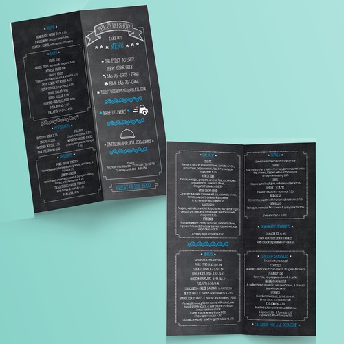 Trendy NYC take out menu