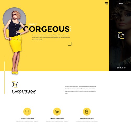 Black & Yellow Fashion Logo and website
