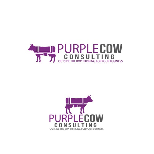 Need Profesional logo with a burst of fun - Purple Cow Consulting