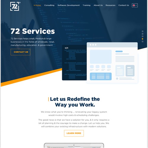 72 Services Re-design
