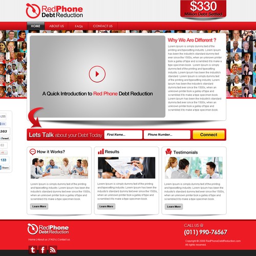 Help RedPhoneDebtReduction.com with a new website design