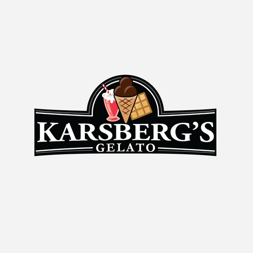 Ice cream parlour logo design