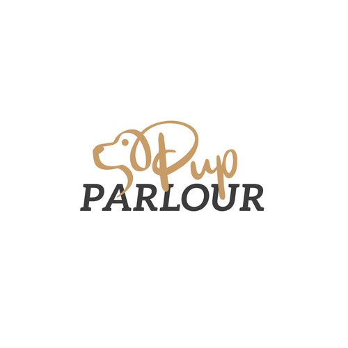 Logo concept for a pup parlour