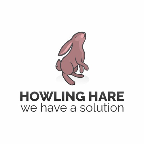 Create an engaging logo of a crazed/evil hare for Howling Hare web solutions.