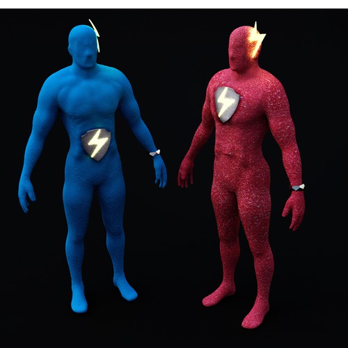 Modern Illustration of Revamped Superhero