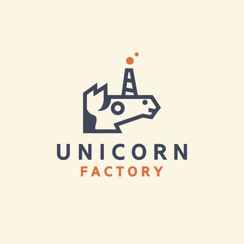 Simple and unique Logo concept for Unicorn Factory