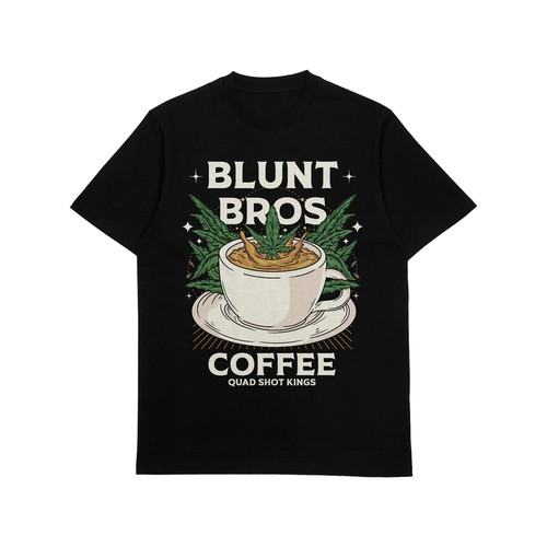 Tshirt Design for Blunt Bros Coffee