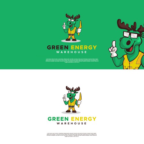 Green Energy Warehouse Mascot