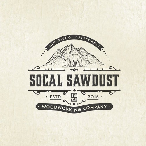 SS Socal Sawdust logo design
