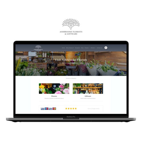 Design, build, SEO and hosting of Ashbrooke Florist web site.