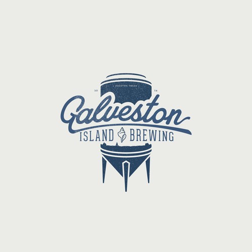 Create a logo for new brewery in a beach side city, Galveston Texas. Beer.