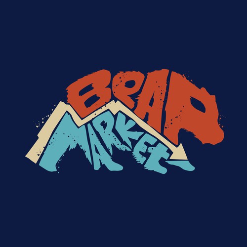 Tshirt logo design for bear market