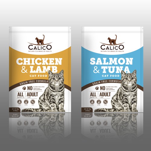 Packaging for healthy cat food