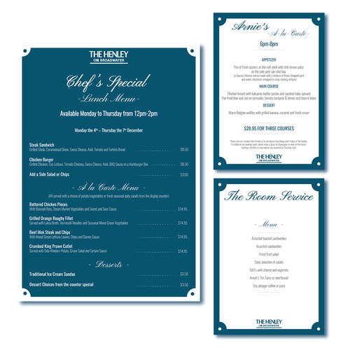  Menus