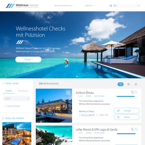 Redesign Germany's #1 Spa Hotel Portal with 2.5 million users