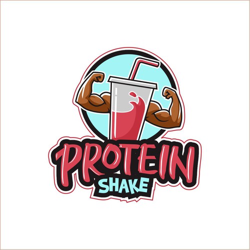 masculine logo for protein shake