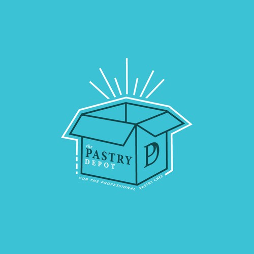 Line-based, happy baking/pastry supplier logo!