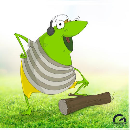Illustrate a Frankie the Frog for children!