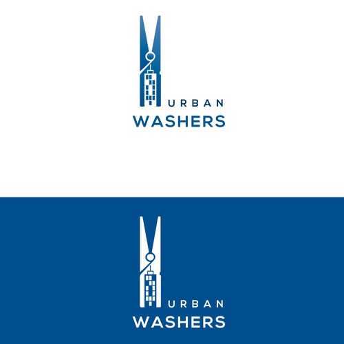 Dry cleaning service logo