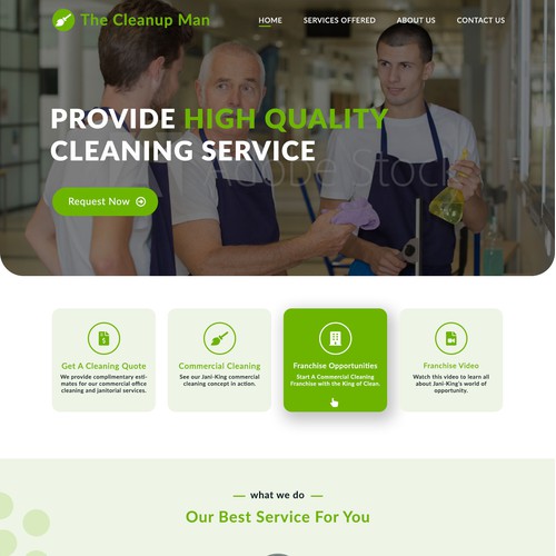 Cleaning and Maintanance industry Web page design