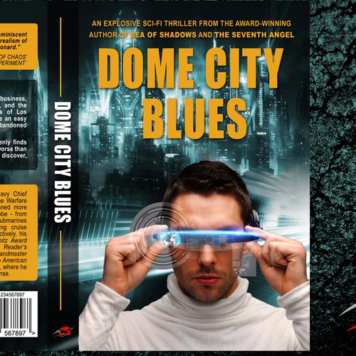 Create a kick-ass cover for an action-packed science fiction/cyberpunk detective novel
