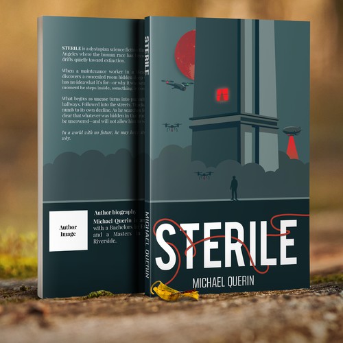 Minimalist Dystopian Sci-Fi Book Cover for "STERILE"