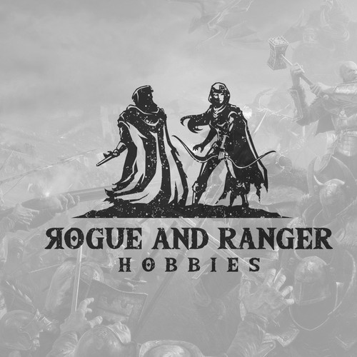 D&D and tabletop games, rogue and ranger hobbies logo design