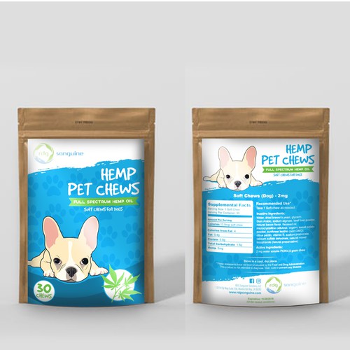 Hemp Pet Chews Label Design