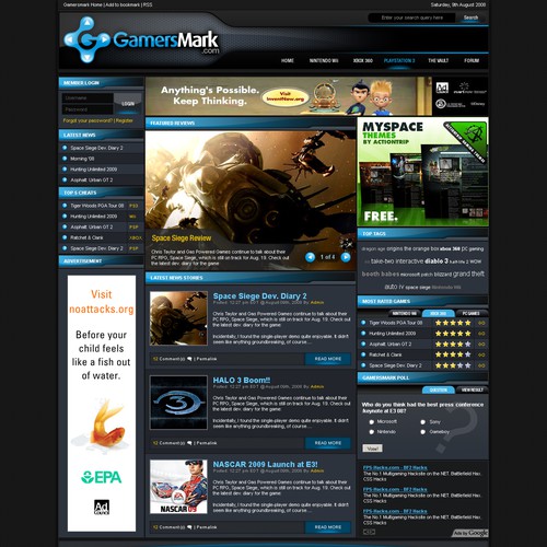 Gamersmark.com Website Template