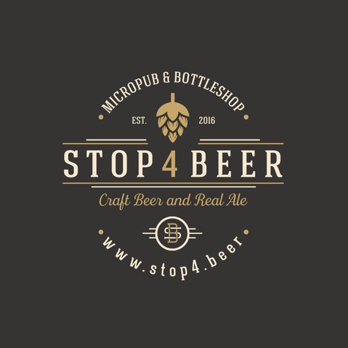 Vintage-Modern Logo for Craft Beer and Real Ale