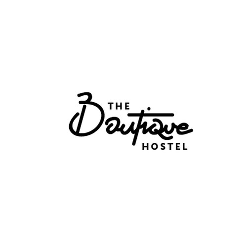 a costum hand drawn font logo design for the Boutique hostel