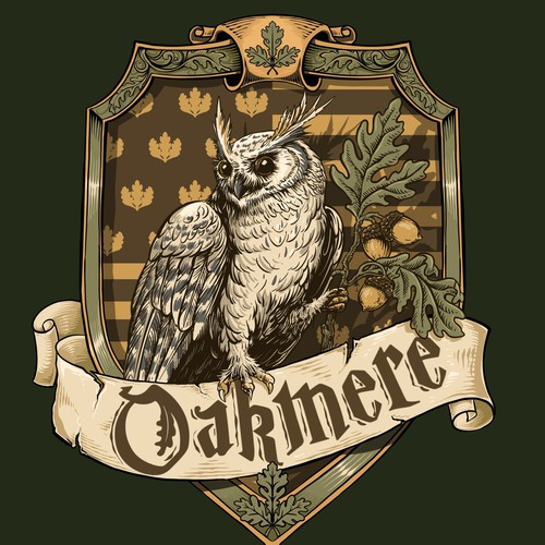 oakmere  house crest design