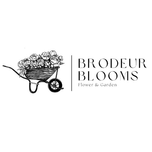 Vintage logo for Cut Flower Farm serving florists, markets, weddings.