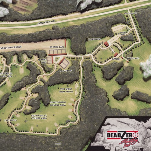 shooting park map illustration