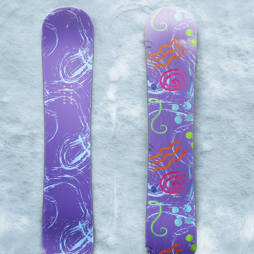 Snowboard funky pattern