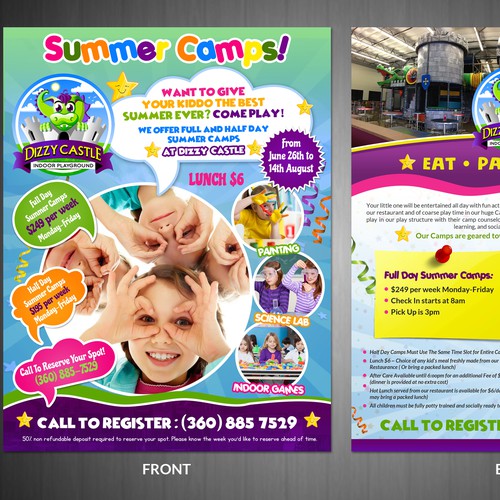 Dizzy Castle Kids playground needs simple flyer