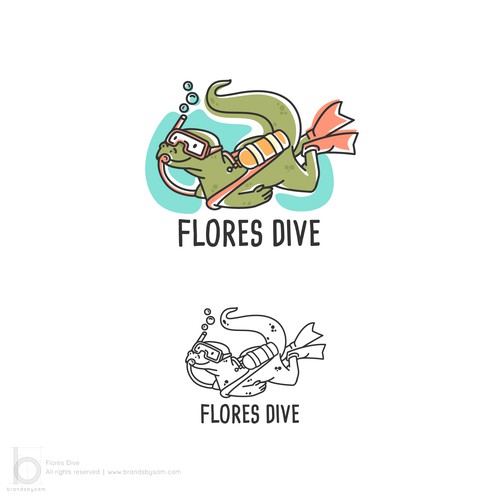 Logo Design for Flores Dive