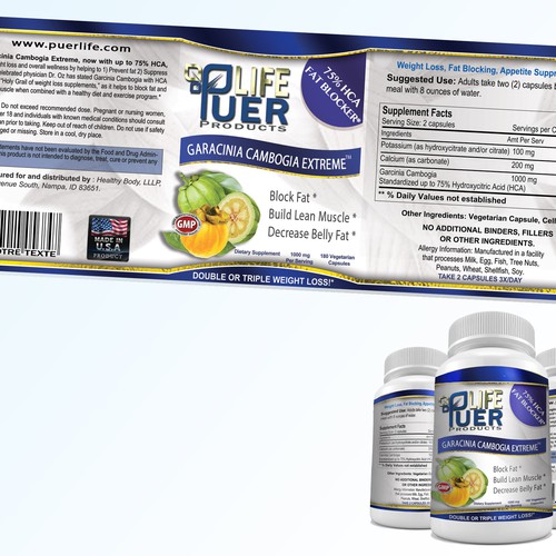 Payment Guaranteed: 3D and Printed Product Label Design for "Pure Life Products"
