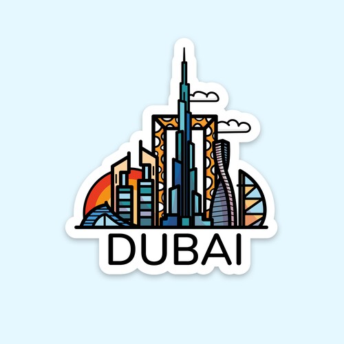 Luggage Travel Sticker (Dubai)