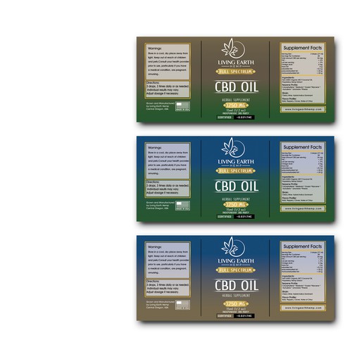 CBD oil label 