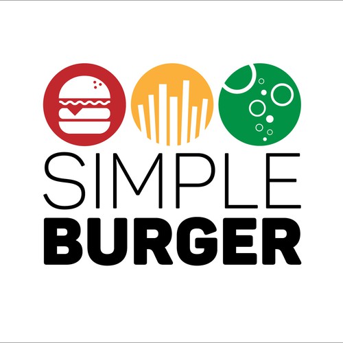 3rd Logo Concept for Simple Burger (Revisions as Requested)