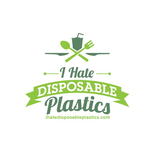 I hate Disposable Plastics logo design entry