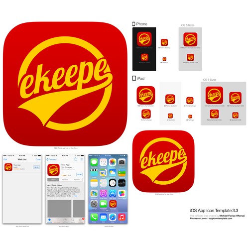 Create an appealing sports club app icon (ekeepe)