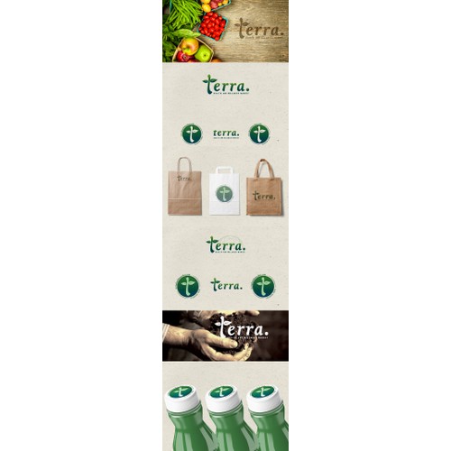 Create a logo for a new natural foods and supplement store called "terra.".