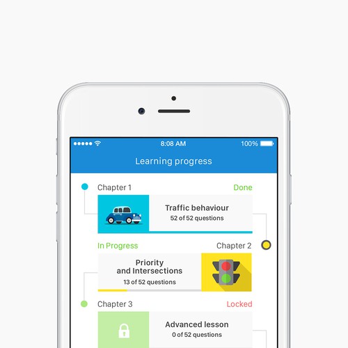 Driving license lessons app