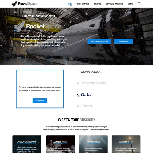 Rebrand Homepage for Innovation